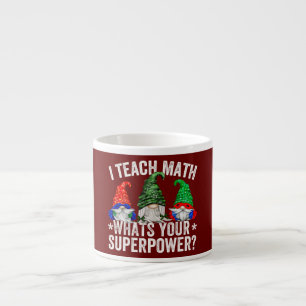 Superheld Kabouter Voor Vrouwen Ik Leer Wiskunde W Espresso Kop