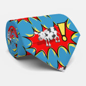 Superheld Kapow Koe Stropdas (Opgerold)