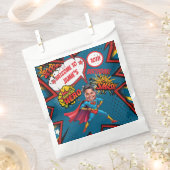 Superheld Karikatuur Actie-Packed Boys Verjaardag Bedankzakje (Geknipt)