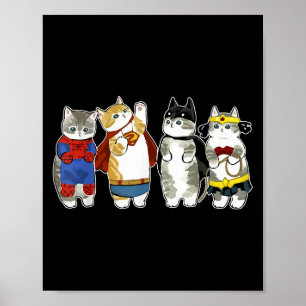 Superheld Katten Kitty Katten Lover Super Kitte Poster