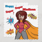 Superheld Kids Birthday Kaart (Voorkant / Achterkant)