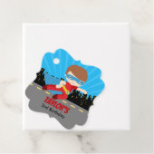 Superheld Kids Birthday Party Favor Labels (jongen (In situ)