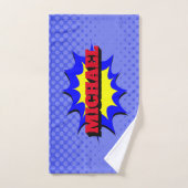 Superheld Kinder Comic Book Persoonlijke naam Bad Handdoek (Handdoek)