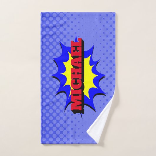 Superheld Kinder Comic Book Persoonlijke naam Bad Handdoek (Handdoek)