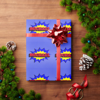 Superheld Kinder Comic Book Persoonlijke naam Cadeaupapier