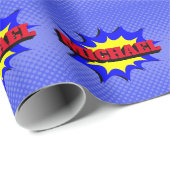 Superheld Kinder Comic Book Persoonlijke naam Cadeaupapier (Rol Hoek)