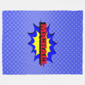 Superheld Kinder Comic Book Persoonlijke naam Fleece Deken (Voorkant (Horizontaal))