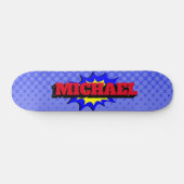 Superheld Kinder Comic Book Persoonlijke naam Persoonlijk Skateboard (Horizontaal)