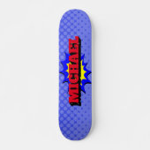 Superheld Kinder Comic Book Persoonlijke naam Persoonlijk Skateboard (Voorkant)