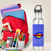 Superheld Kinder Comic Book Persoonlijke naam Waterfles