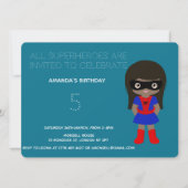 Superheld Kinder Girls Birthday Party Invitation Kaart (Voorkant)