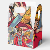 Superheld Kinder Party Favoriet Box - Comic Style  Bedankdoosjes (Geopend)