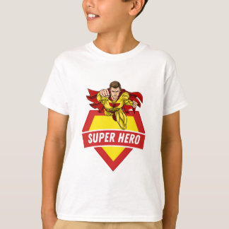 Superheld kinder rood t-shirt