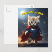 Superheld Kitten Briefkaart (Voorkant / Achterkant)