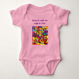 Superheld - Kittens - Puppies  Baby Onesie Romper
