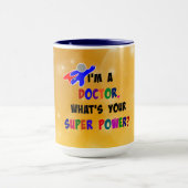 Superheld, kleurrijk aangepast design mok (Midden)