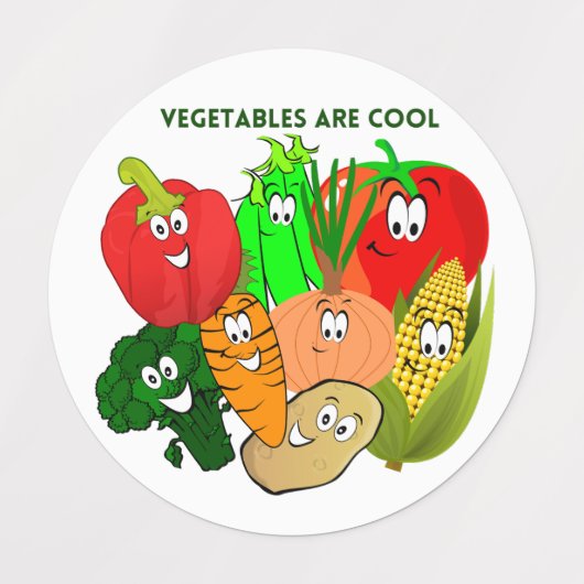 Superheld, kleurrijke groenten labels (Design 2)