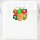 Superheld, kleurrijke groenten ronde sticker (Tas)