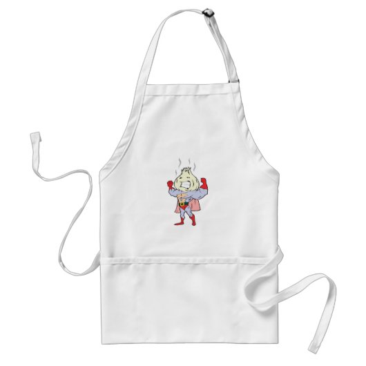 superheld knoflook karakter standaard schort (Voorkant)