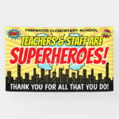 Superheld leraar appreciatie week banner (Horizontaal)