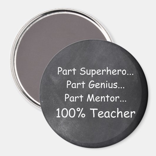Superheld leraar Genius Mentor Chalkboard Gift Magneet (Voorkant / Achterkant)
