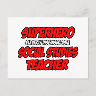 Superheld...Leraar Sociale Studies Briefkaart
