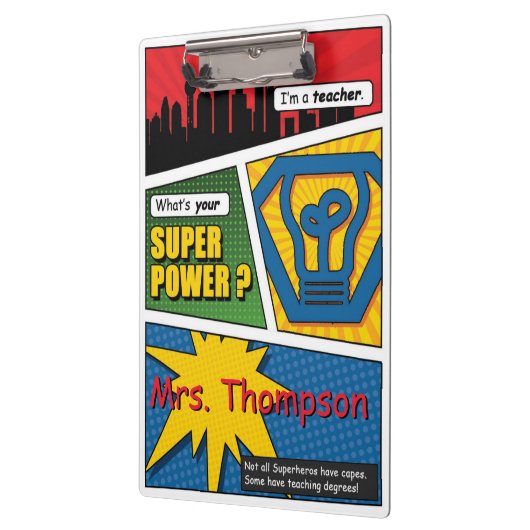 Superheld leraren klembord (Links)