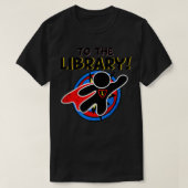 Superheld Librarian Distress Comic to the sailbo T-shirt (Design voorkant)