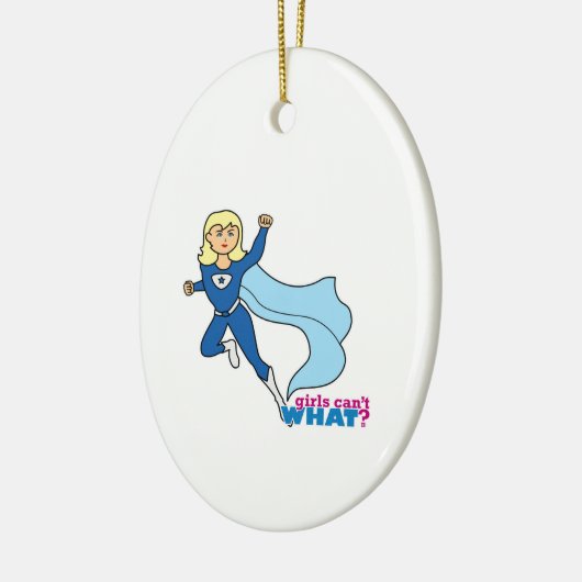 Superheld - Licht/Blonde Keramisch Ornament (Links)