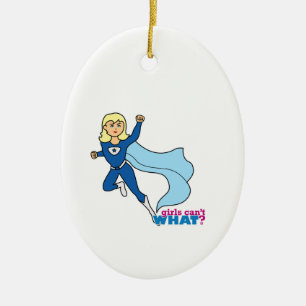 Superheld - Licht/Blonde Keramisch Ornament