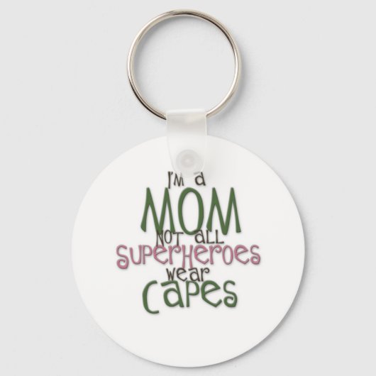 Superheld Mam Sleutelhanger (Voorkant)