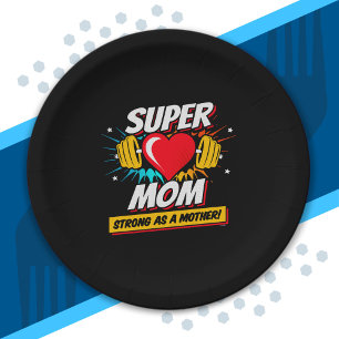 Superheld Mam - Sterk als moeder - Superheld Mam Papieren Bordje