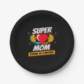 Superheld Mam - Sterk als moeder - Superheld Mam Papieren Bordje (Voorkant)