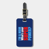 Superheld mama bagagelabel (Voorkant verticaal)