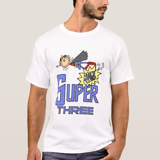 Superheld Meisje 3e Verjaardag Tshirts en geschenk (Voorkant)