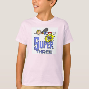 Superheld Meisje 3e Verjaardag Tshirts en geschenk