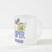 Superheld Meisje 3e Verjaardag Tshirts en geschenk Matglas Koffiemok (Voorkant rechts)