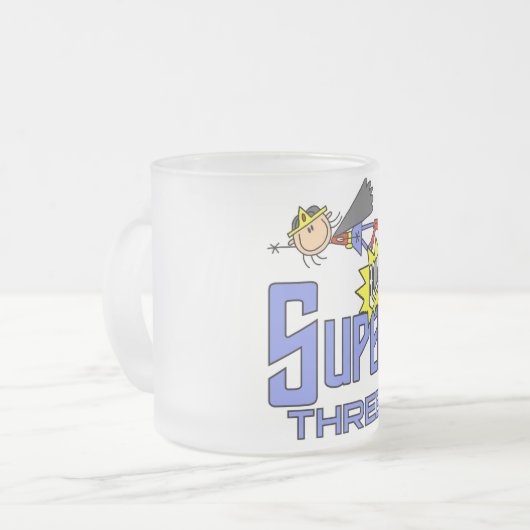 Superheld Meisje 3e Verjaardag Tshirts en geschenk Matglas Koffiemok (Voorkant links)