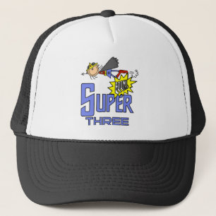 Superheld Meisje 3e Verjaardag Tshirts en geschenk Trucker Pet