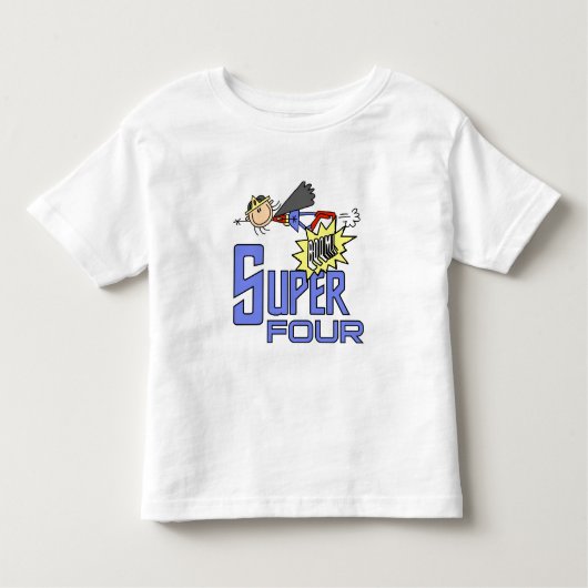 Superheld Meisje 4e Verjaardag Tshirts en geschenk (Voorkant)