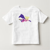 Superheld Meisje, Held, Blond Haar, Paarse Cape Kinder Shirts (Voorkant)