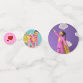 Superheld Meisje Verjaardagsfeestdecoratie Foto Confetti (Voorkanten)