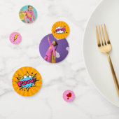 Superheld Meisje Verjaardagsfeestdecoratie Foto Confetti (Groep)