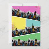 Superheld Meisje Verjaardagsfeestuitnodiging Feestdagenkaart (Achterkant)