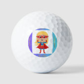 Superheld Meisje Waarde Golfbal Golfballen (Voorkant)