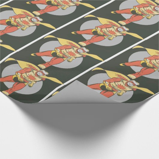 Superheld met Blast Symbol in werking Cadeaupapier (Hoek)