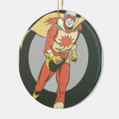 Superheld met Blast Symbol in werking Keramisch Ornament (Links)