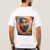 Superheld met bruine ogen t-shirt (Achterkant)