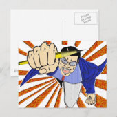 Superheld met Potlood Briefkaart (Voorkant / Achterkant)