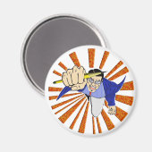 Superheld met potlood magneet (Voorkant / Achterkant)
